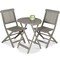 Best Choice Products 3-Piece Acacia Wood Bistro Set, Folding Patio Furniture w/ 2 Chairs, Table